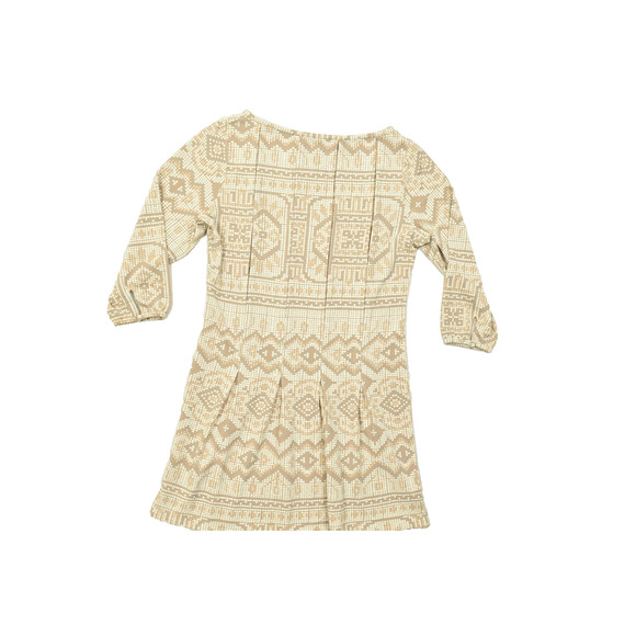 Fossil Women's Boho Tribal Geometric Print Pleated Shift Dress Regular Size S - Picture 1 of 8